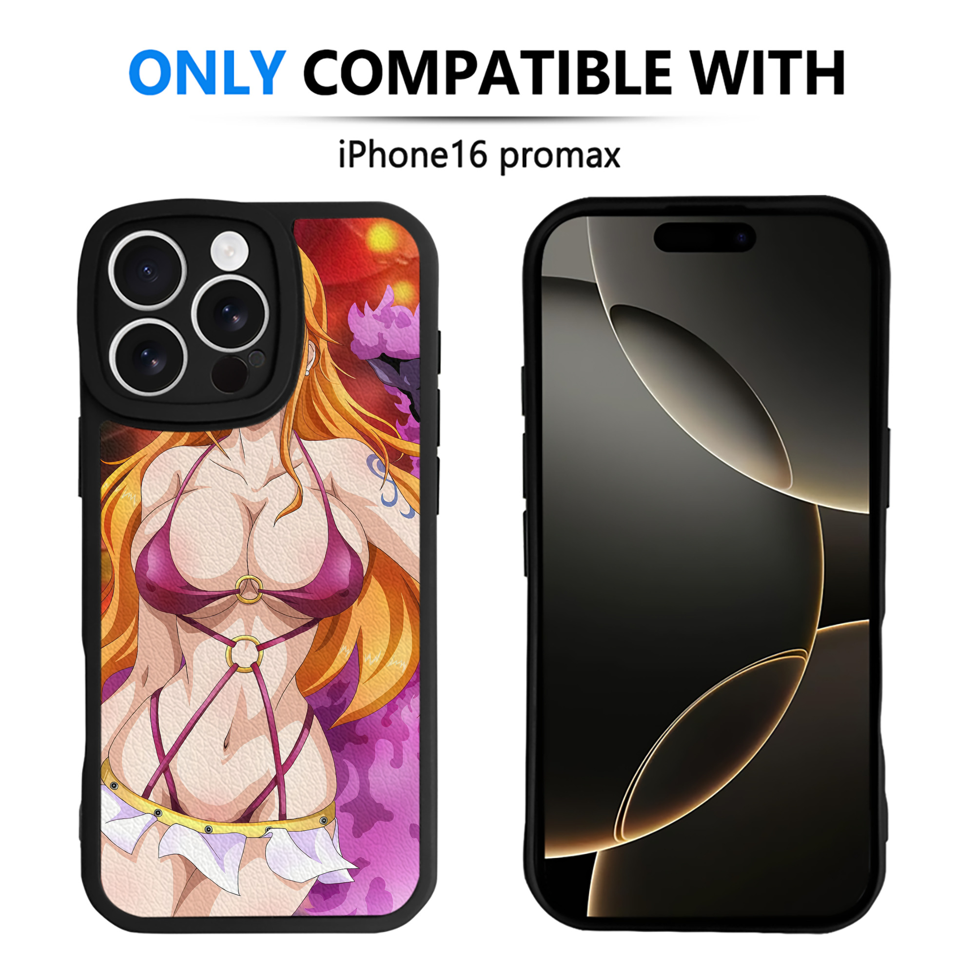 （画像用） ワンピース ONE PIECE 【iPhone 16シリーズ対応】シリコンスマホケース（レザー調） 材質：シリコン